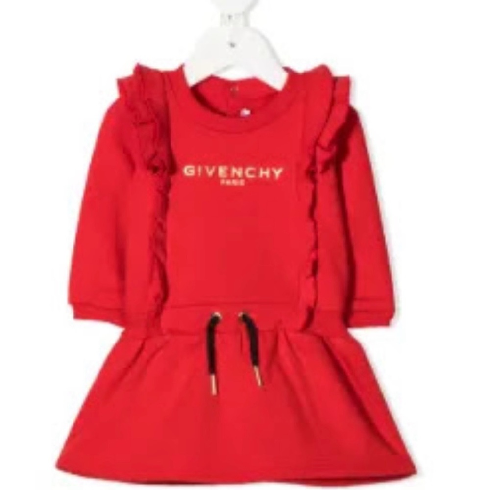 Givenchy Kids Red Ruffle Dress - Picture 8 of 8